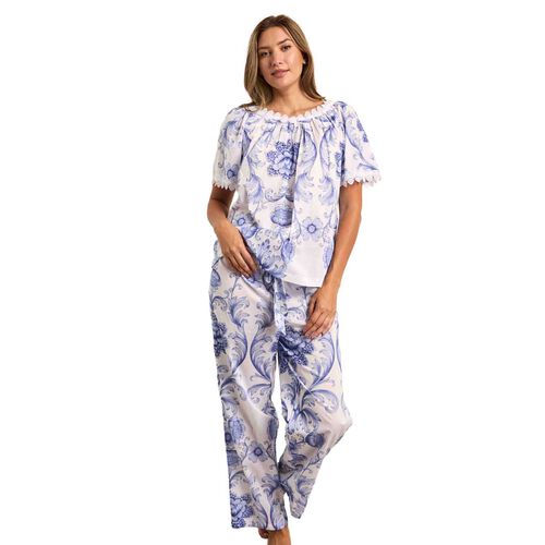 Cottonreal Super Voile Grand Crest Flora S/S Slip-On Pj Set